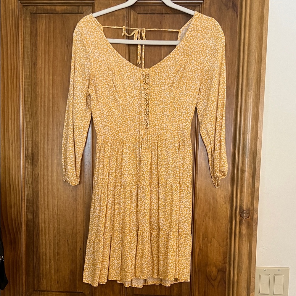 Hollister Yellow Floral Mini Dress